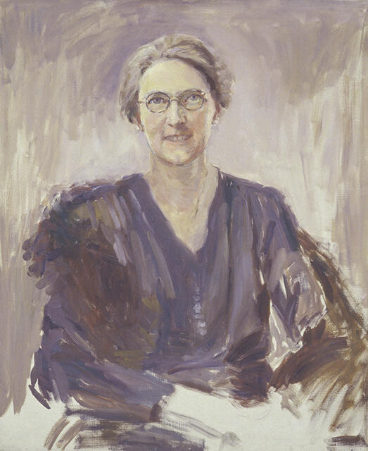 Unfinished portrait of Evelyn Cousins, Mayoress