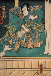 The actor Bandō Hikosaburō as Saito Sanemori by Ochiai Yoshiiku