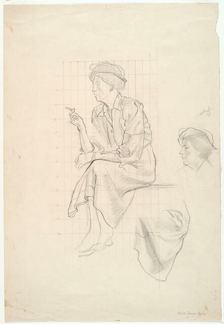 Olivia Spencer Bower study for 'Homage to Frances Hodgkins'
