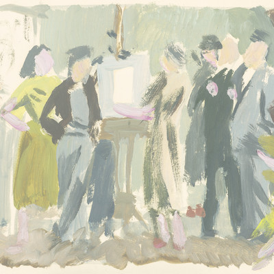 W.A. Sutton Colour sketch for 'Homage to Frances Hodgkins' 1951. Oil, gift of the artist, 1978 (78/81)
