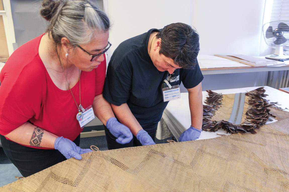 Donna Campbell and Linda Tuhiwai Smith at the British Museum in 2014.