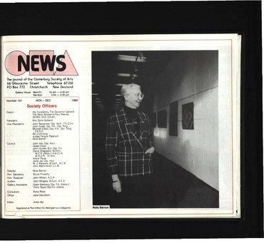 Canterbury Society of Arts News, number 131, November/December 1986