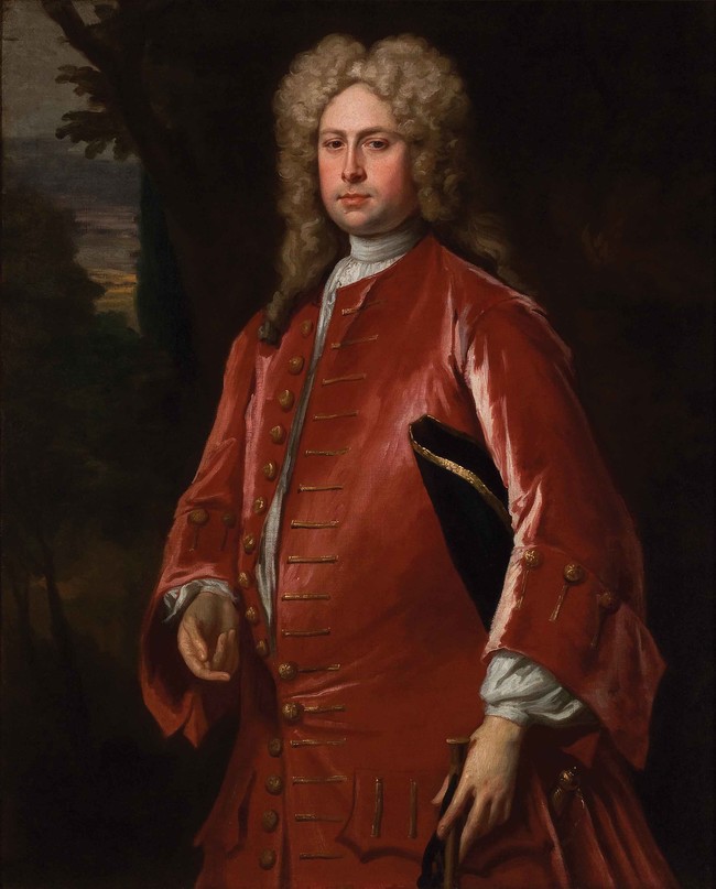 Unknown artist Nathaniel Webb, Esq., of Roundhill Grange, Charlton Musgrove, Somerset c.1715. Oil on canvas. Collection of Christchurch Art Gallery Te Puna o Waiwhetū, presented by Mrs Sally Fox in memory of her father John Jekyll Cuddon 2007