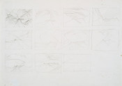 Sheet Of Studies For: ‘Te Tihi O Kahukura And Sky’ Series