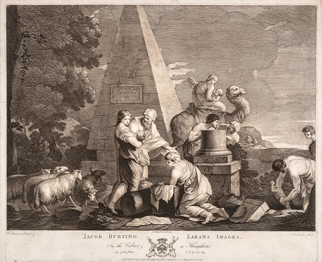 Jacob Burying Laban’s Images (In The Cabinet At Houghton)
