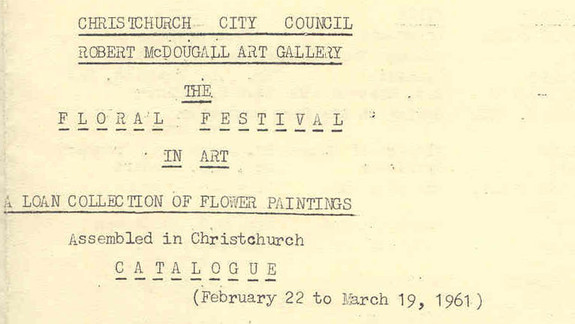 Floral Festival catalogue 1961