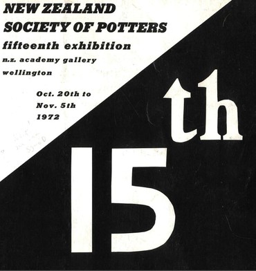 NZ Society of Potters Fifeenth exhibition, 1972