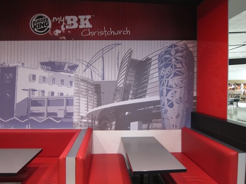A fast food restaurant at Christchurch Airport.