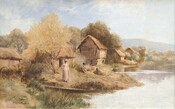 Native Village By A Lake