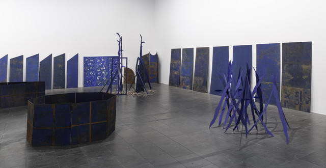 Blue Mind installation view, 2020. Blue Mind Sampler comprises elements selected from the original, larger installation.