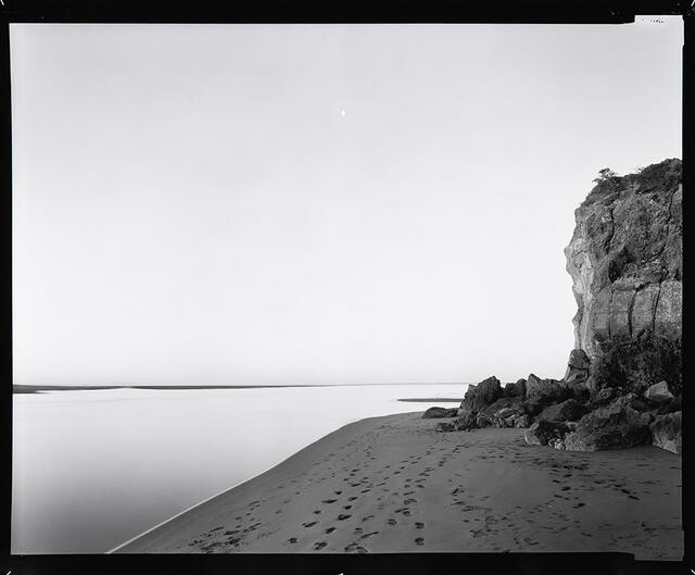 Rapanui [Shag Rock], Opawaho/Heathcote and Otakaro/Avon River Estuary, severely damaged in the earthquake of 22 Feb 2011. Photograph taken 25 August 1988, printed 2011.