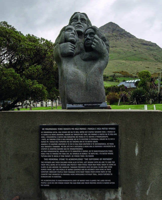 The Parihaka monument at Rāpaki urupā