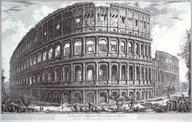 Veduta dell’Anfiteatro Flavio, detto il Colosseo