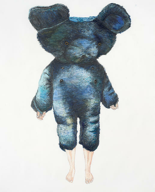 Amanda Newall Wearing Blue Ted