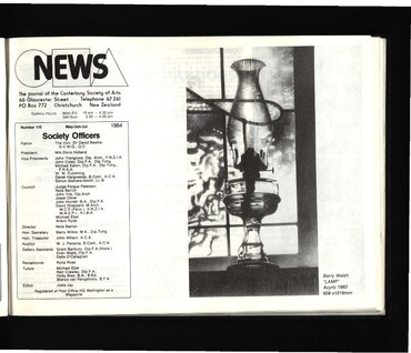 Canterbury Society of Arts News, number 115, May/June/July 1984