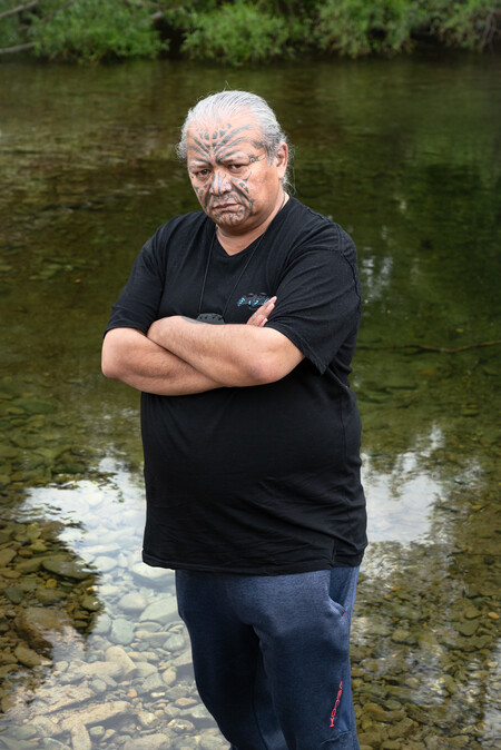 Anne Noble Tewera King (Upoko Te Rūnanga o Waihao, Upoko Te Rūnanga o Arowhenua), Pureora River 2023. Digital print, pigment on paper. Collection of Te Rūnanga o Ngāi Tahu