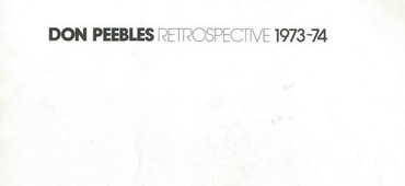 Don Peebles Retrospective 1973