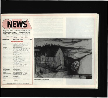 Canterbury Society of Arts News, number 130, September/October/November 1986