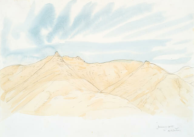 Study For ‘Te Tihi O Kahukura And Sky’ Series January 1977